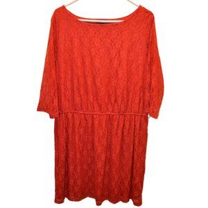 BeBop Plus Size Red Lace Dress